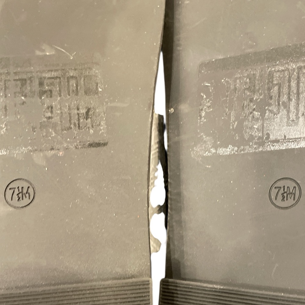 Calvin Klein Silver and Black Double Strap Slide Sandals - Picture 6 of 10